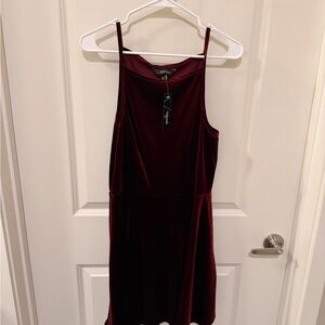 Speechless Deep Red Velvet Gown